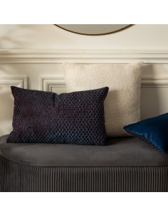 Coussin Jacquard Zaika 30x50 Bleu Égéen Atmosphera 2