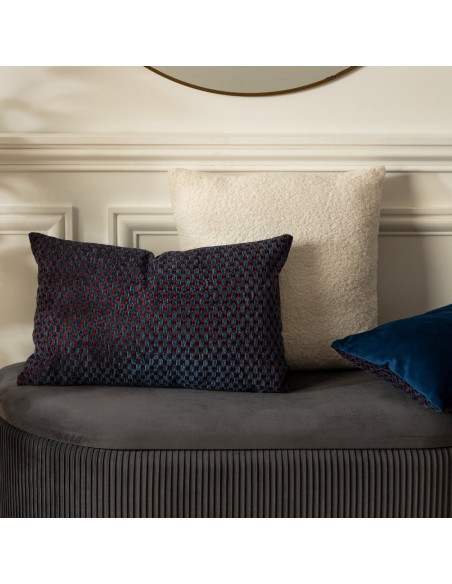 Coussin Jacquard Zaika 30x50 Bleu Égéen Atmosphera