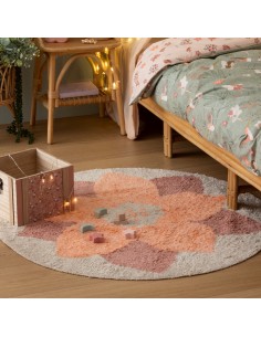 Tapis Rond Pour Chambre D'enfant Fleur D 100 Rose Atmosphera For Kids 2