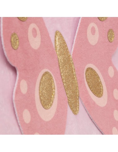 Boîte De Rangement En Velours Papillon Rose Atmosphera For Kids