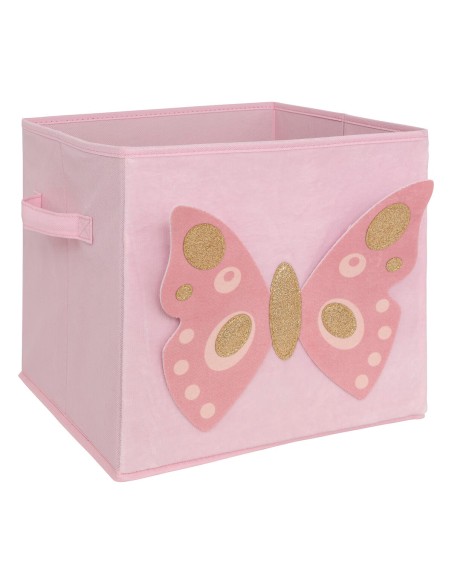 Boîte De Rangement En Velours Papillon Rose Atmosphera For Kids
