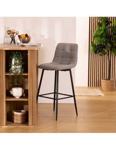 Lot De 2 Chaises De Bar Haute Sirac Gris Atmosphera