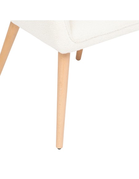 Fauteuil De Diner Bouclette Visoca Blanc Atmosphera