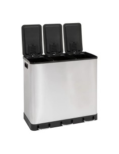 Poubelle De Cuisine De Tri 3 Bacs 3x18L Ariane Inox Five 2