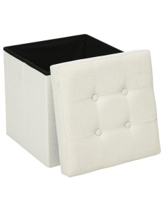 Pouf Pliant Avec Coffre Lysandre Beige Atmosphera 2