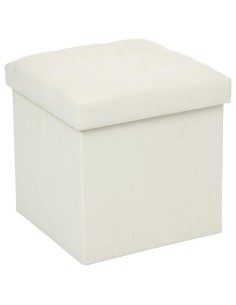 Pouf Pliant Avec Coffre Lysandre Beige Atmosphera