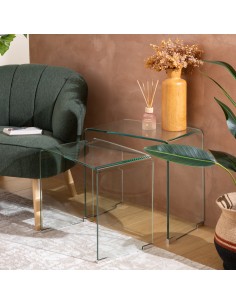 Lot De 2 Tables Café Transparent Lenia Atmosphera 2