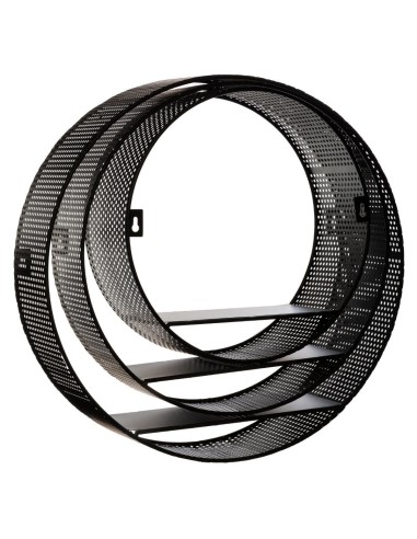 Lot De 3 Étagères Murales Juni Noir Atmosphera