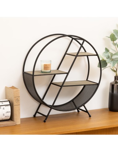 Étagère 3 Niveaux Timeo Noir Atmosphera