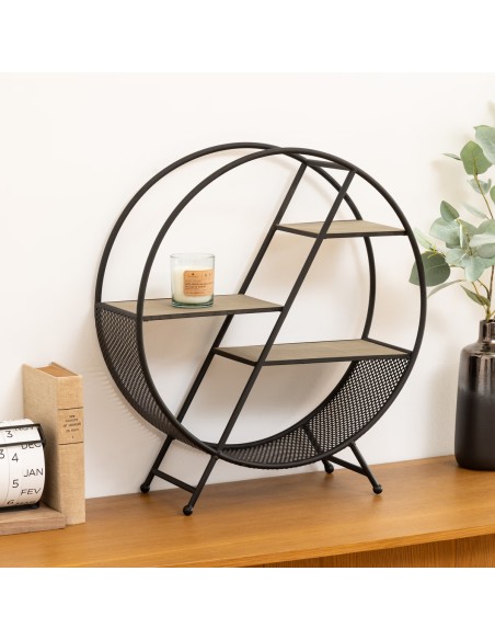 Étagère 3 Niveaux Timeo Noir Atmosphera