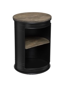 Table À Café Avec Étagère Diego Noire Atmosphera