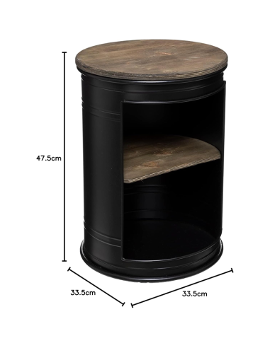 Table À Café Avec Étagère Diego Noire Atmosphera