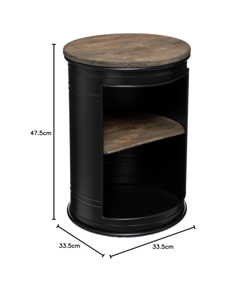 Table À Café Avec Étagère Diego Noire Atmosphera