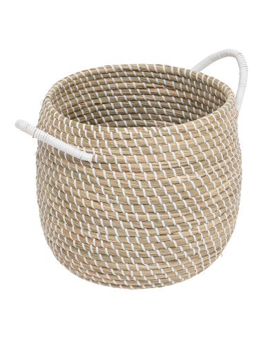 Lot De 2 Paniers Soleya Paille Beige Atmosphera