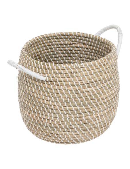 Lot De 2 Paniers Soleya Paille Beige Atmosphera