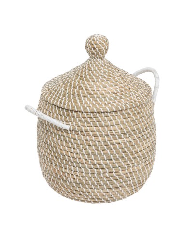 Lot De 2 Paniers Soleya Paille Beige Atmosphera