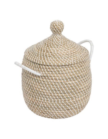 Lot De 2 Paniers Soleya Paille Beige Atmosphera