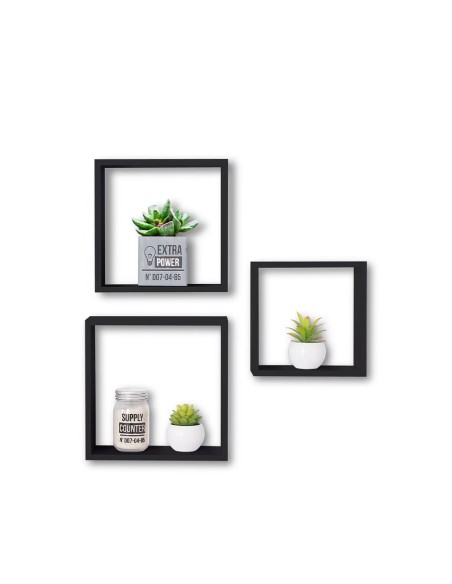 Lot De 3 Étagères Fixy Taille L Noir Five