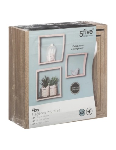 Lot De 3 Étagères Fixy Taille L Natural Five
