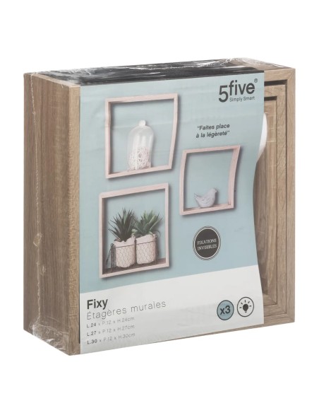 Lot De 3 Étagères Fixy Taille L Natural Five