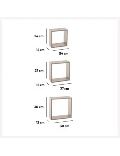 Lot De 3 Étagères Fixy Taille L Gris Five 2