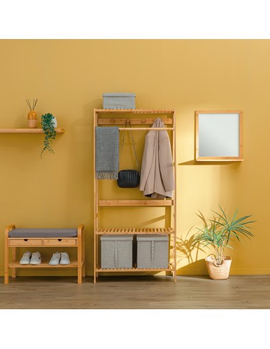 Portant D'entrée Gaia En Bambou Beige Five