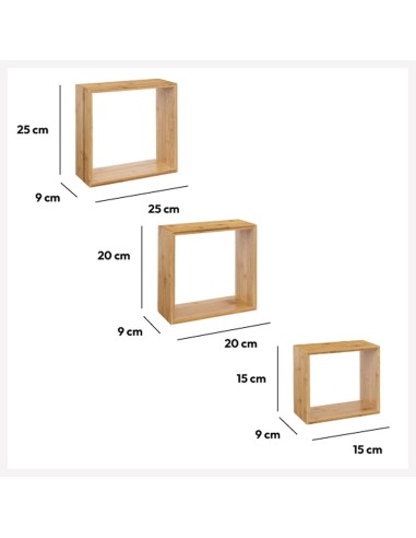 Lot De 3 Étagères Fixy Taille S Beige Five