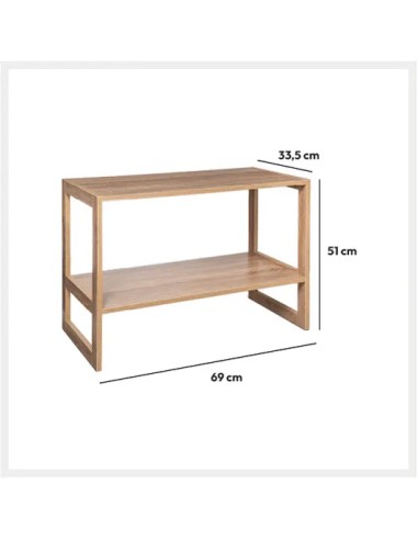 Étagère Empilable 2 Cases Naturel Five