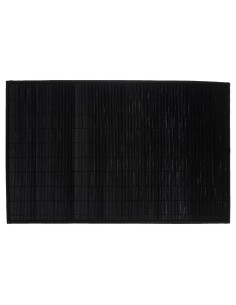 Tapis De Bain En Bambou 120x170 Noir Five