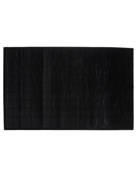 Tapis De Bain En Bambou 120x170 Noir Five