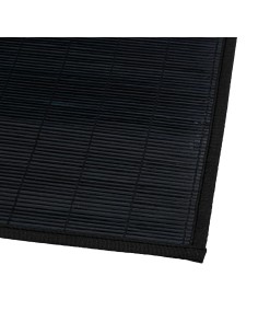 Tapis De Bain En Bambou 120x170 Noir Five 2