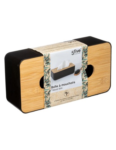 Boite À Mouchoirs Natureo En Polypropylène Noir Five