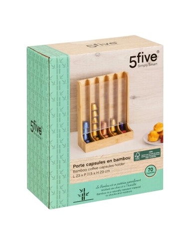 Porte Capsules Pour Espresso En Bambou Five