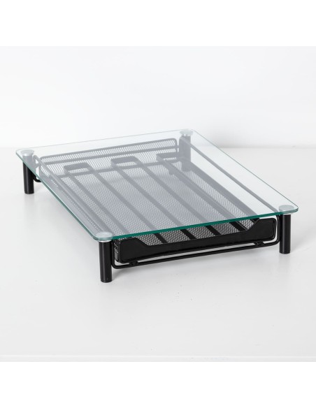 Porte Capsules x60 Tiroir Métal Et Verre Noir Five