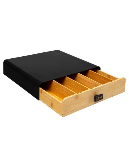 Porte Capsules Tiroir Nera Noir Five