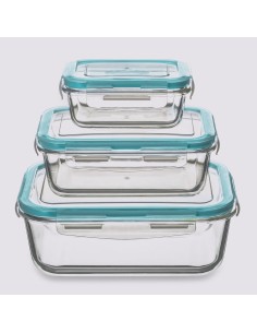 Lot De 3 Boîtes Clipeat En Verre Five 2