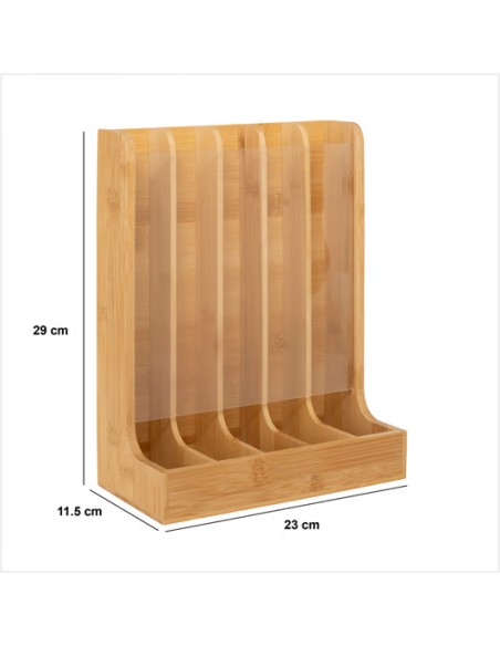 Porte Capsules Pour Espresso En Bambou Five
