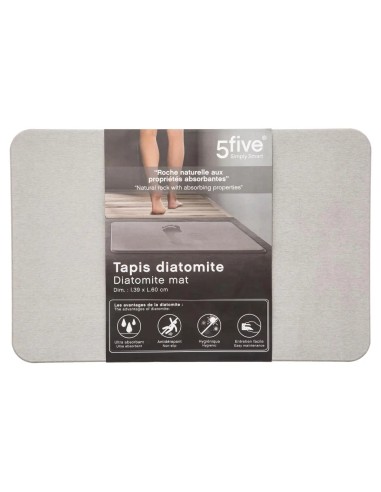 Tapis De Bain 39x60 Diatomite Gris Five