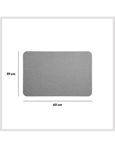 Tapis De Bain 39x60 Diatomite Gris Five