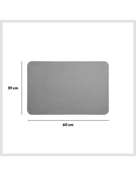 Tapis De Bain 39x60 Diatomite Gris Five