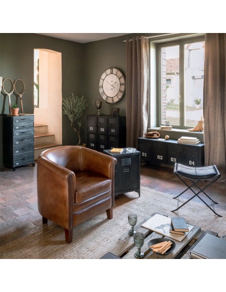 Buffet Bas 4 Portes Sevin Noir Atmosphera