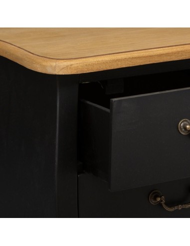 Commode 3 Tiroirs Chrysa Noire Atmosphera