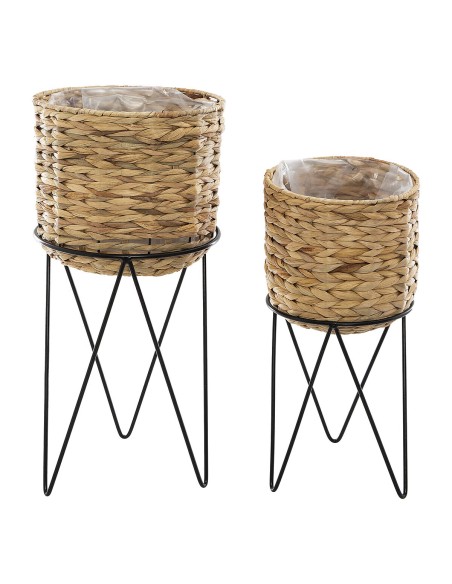 Lot De 2 Cache Pots Neela H 53 Beige Atmosphera