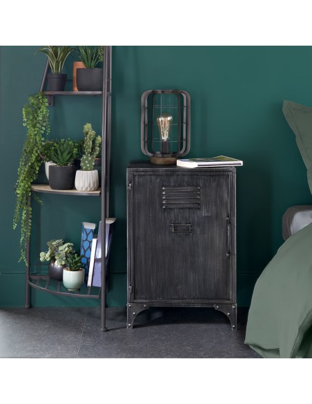 Table De Chevet 1 Porte Sevin Gris Atmosphera