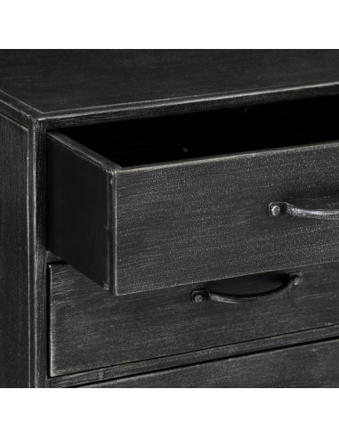 Chiffonnier 6 Tiroirs Sevin Noir Atmosphera