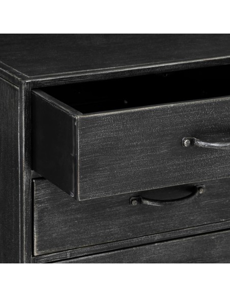 Chiffonnier 6 Tiroirs Sevin Noir Atmosphera