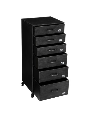 Chiffonnier 6 Tiroirs Sevin Noir Atmosphera