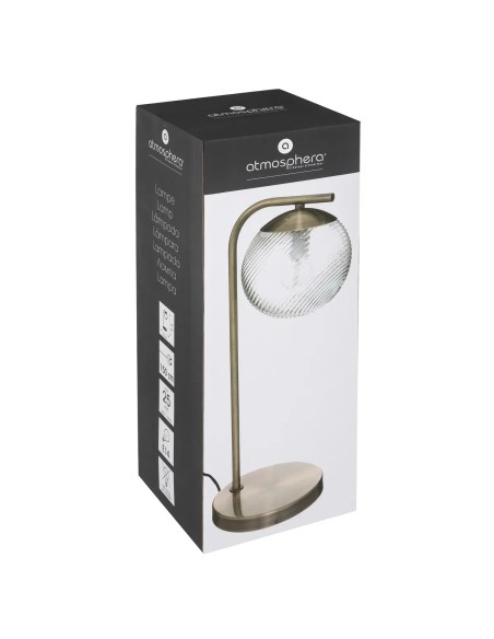 Lampe Droite Night H45 En Métal Doré Atmosphera