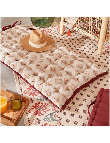 Matelas De Sol Jacquard Ikat 60x120 Beige Atmosphera