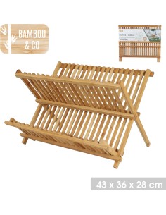Égouttoir À Vaisselle Pliant Bambou Bambou & Co 2
